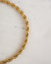 Load image into Gallery viewer, 18k gold plated 8mm rope chain necklace