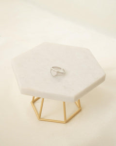 mother of pearl heart ring