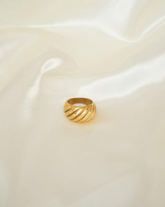 18kt gold plated stainless steel ring