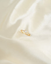 Load image into Gallery viewer, Sterling silver ring with white zirconia heart