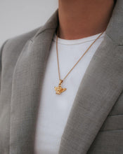 Load image into Gallery viewer, 18kt gold plated angel pendant necklace