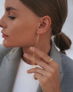 gold plated ss925 earrings