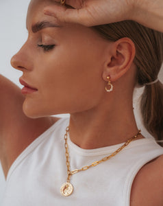 18k gold plated cubic zirconia earrings
