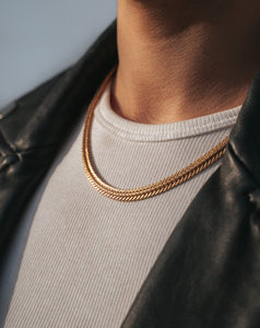 18k gold plated fox tail necklace
